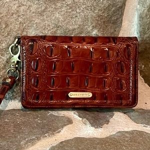 Brahmin Pecan Melbourne Leather Wallet Wristlet
